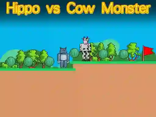 Hippo vs Cow Monster — free online game