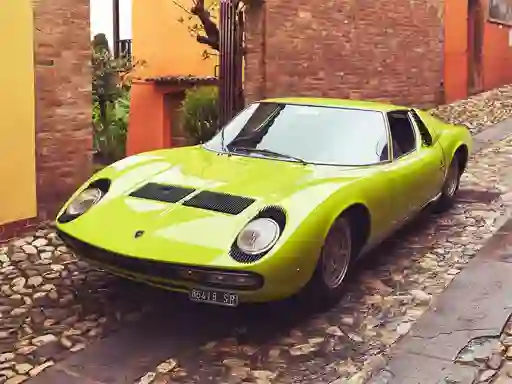 Mchezo Lamborghini Miura P400 Puzzle online
