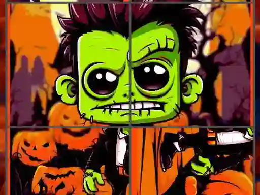 Franky & Vampire Halloween Puzzle — free online game