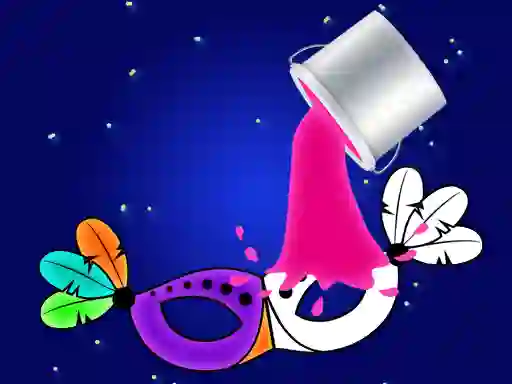 Carnival Party Mask Coloring — free online game