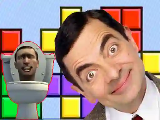 Mr Bean & Skibidi Tetris — free online game
