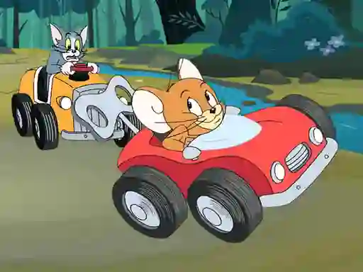 Tom and Jerry Car Jigsaw — free online game