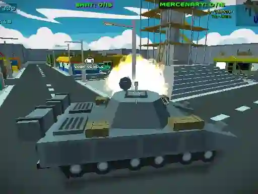 Blocky wars vehicle shooting multiplayer — free online game