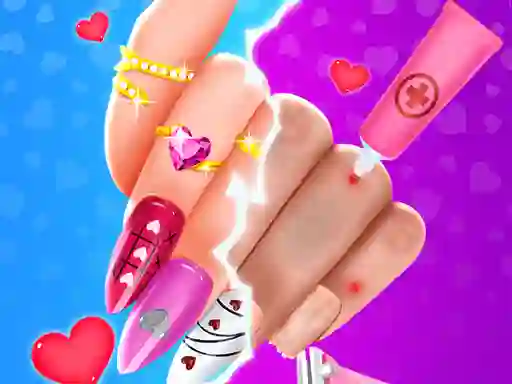 Igra Valentine Nail Salon spletu