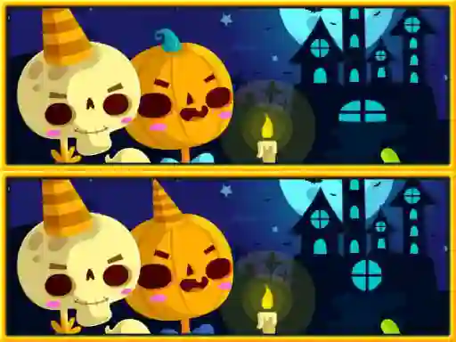 Leikur Find Differences Halloween á netinu