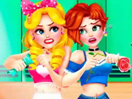 School Girls Battle Beauty Salon — free online game