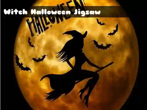Mchezo Witch Halloween Jigsaw online