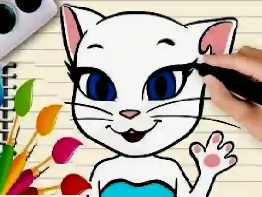 Talking Angela Coloring Book — free online game