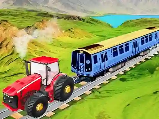 Chain Tractor Train Towing Game 3D — free online game