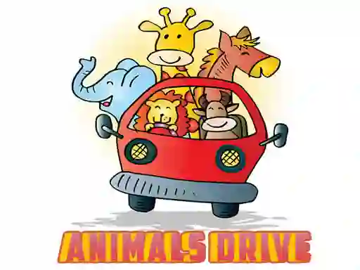 Mchezo Animals Drive Jigsaw online