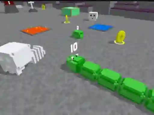 Игра Slither Blocky Snake 3D онлајн