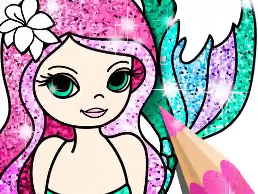 Mermaid Coloring Book Glitter — free online game