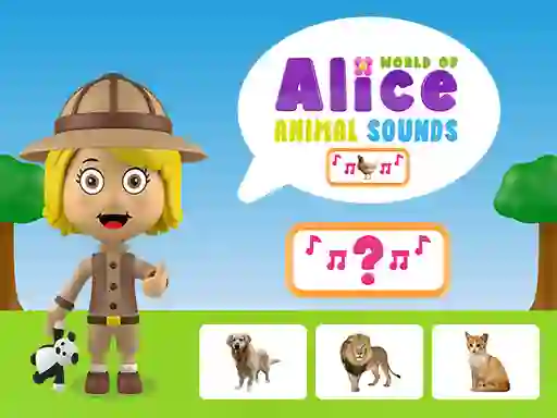 World of Alice Animal Sounds — free online game