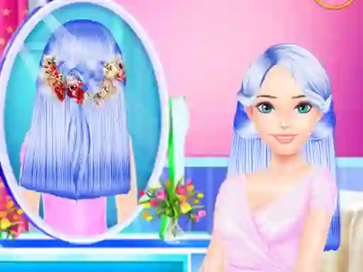 Colorful Braid Hairstyle Making — free online game