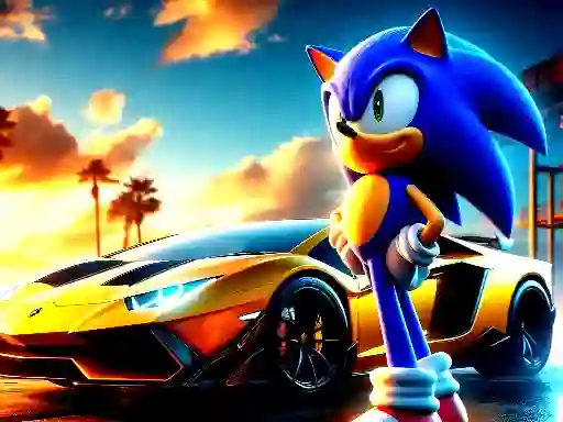 Sonic Run for Lamborghini — bezplatná online hra