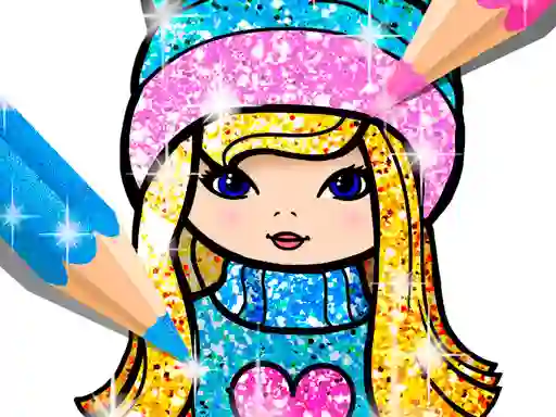 Girls Coloring Book Glitter  — free online game
