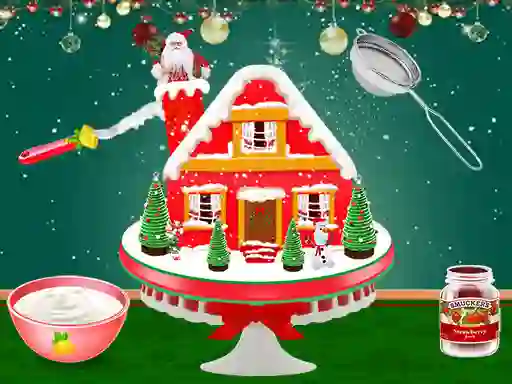 Mchezo Xmas Gingerbread House Cake online