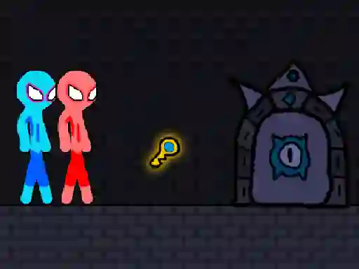 Red and Blue Stickman Rope — free online game