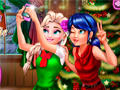 Ladybug And Elsa Xmas Selfie