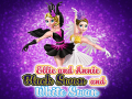 Ellie and Annie Black Swan and White Swan