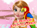 Ice Princess And Cute Parrot