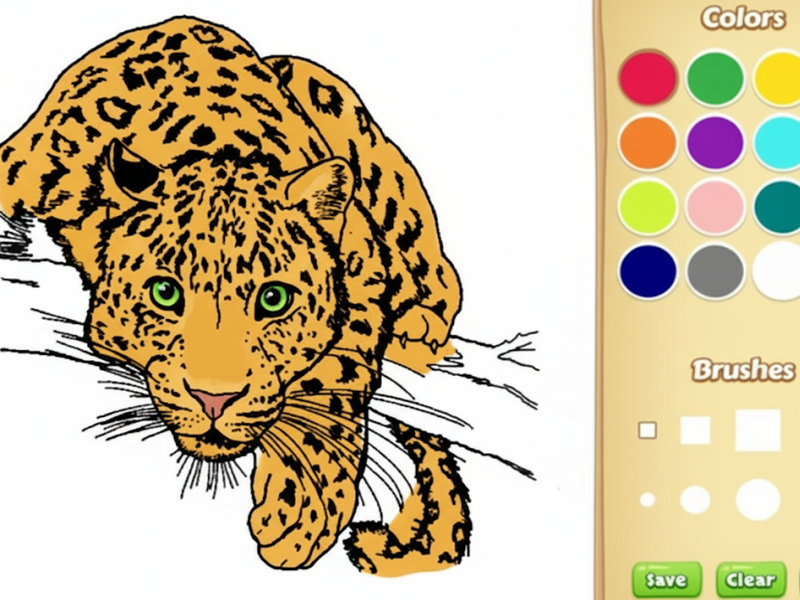 Realistic Animals Coloring Book for Kids