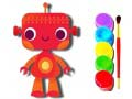 Back to School: Robot Coloring Book