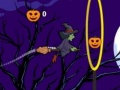 Flying witch halloween