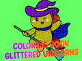 Coloring Book Glittered Unicorns