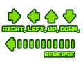 Right, left, up, down, reverse