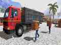 Asian offroad cargo truck driver