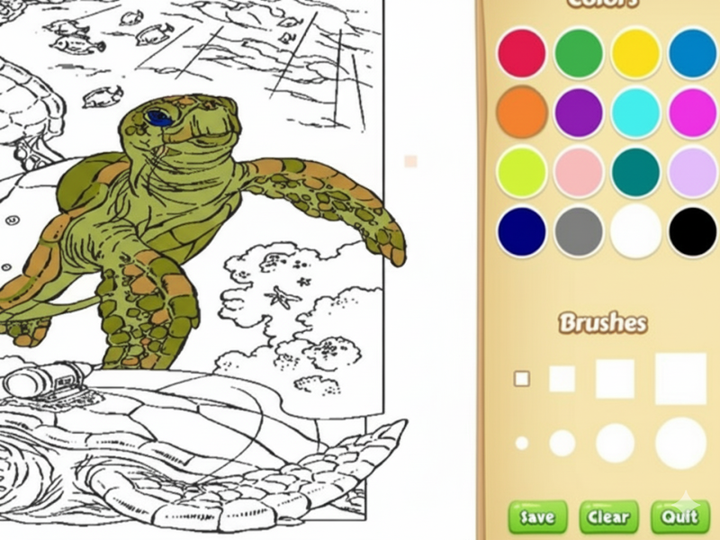 Sea Animal Coloring Book