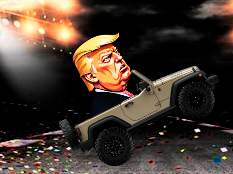 Trump Wheelie Challenge