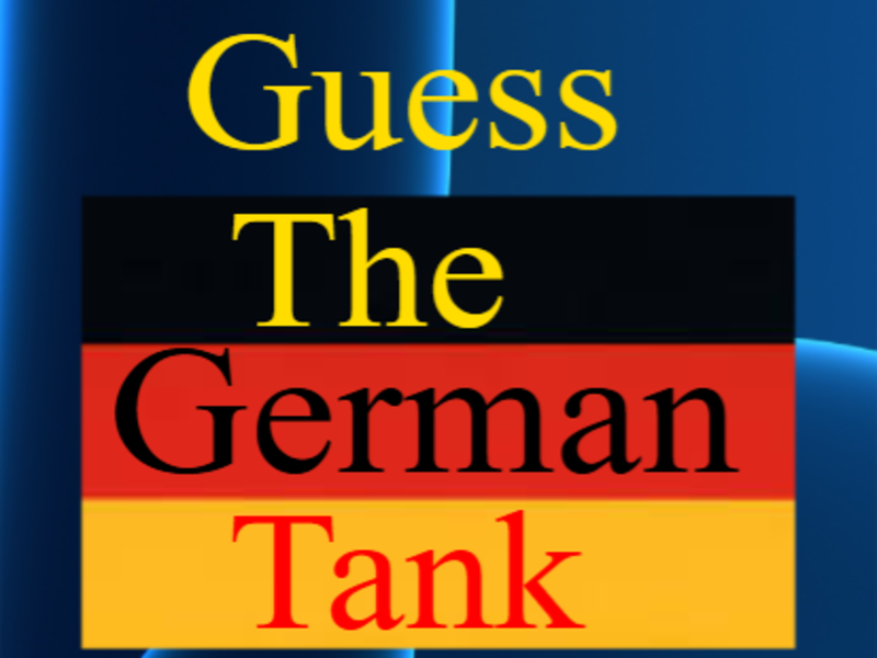 Guess The German Tank