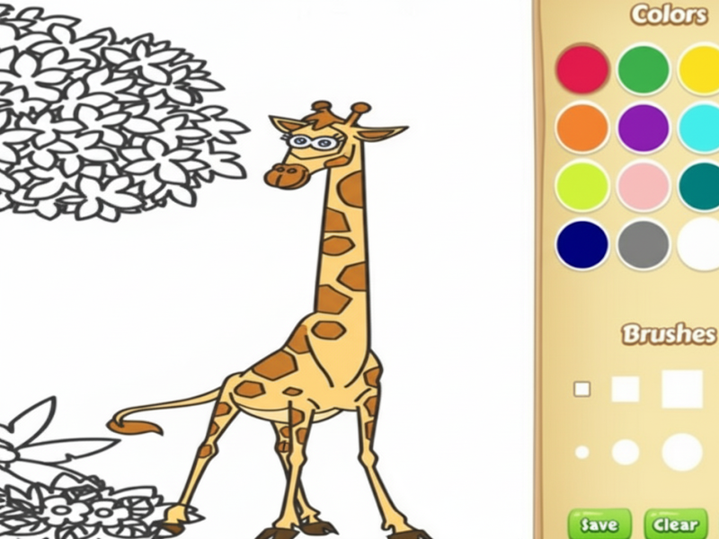Jungle Animals Coloring Book for Kids