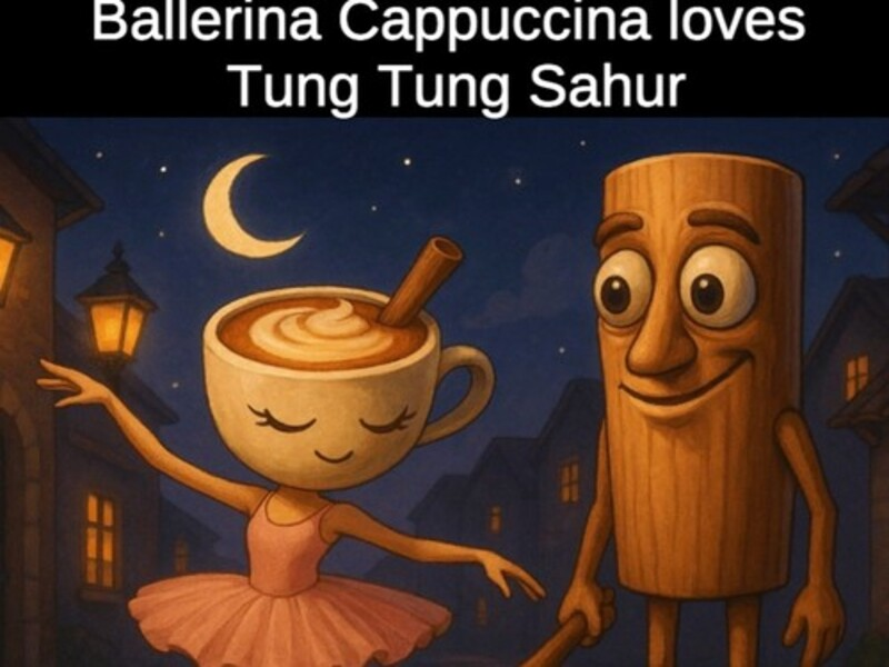 Ballerina Cappuccina loves Tung Tung Sahur